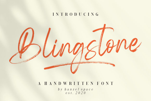 Blingstone: A Beautiful Brushed Handwritten Font for Small Business Branding