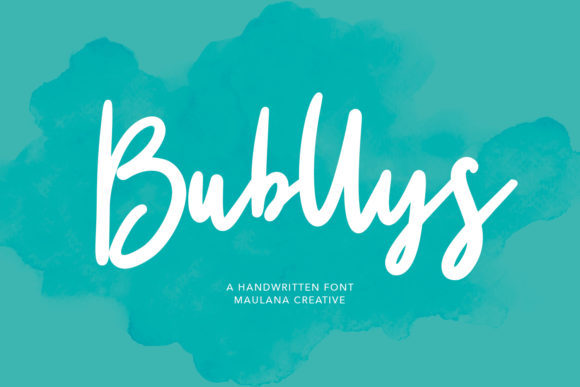 Bubllys: A Playful Script Handwritten Font for Creative Fonts
