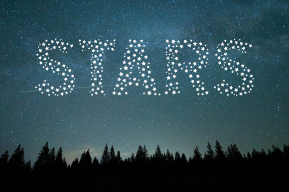 Color Stars Decorative Font for Editorial Design