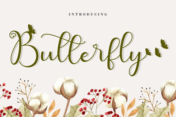 Cute Butterfly Script Font for Romantic Branding