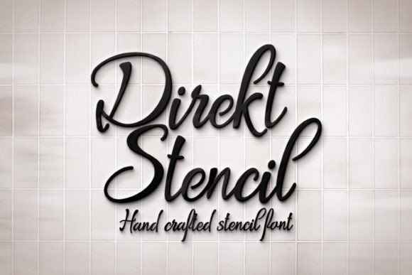 Direkt Stencil: Elegant Script Font for High-Impact Campaigns