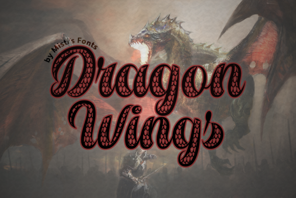 Dragon Wings Font for Fantasy Branding Projects