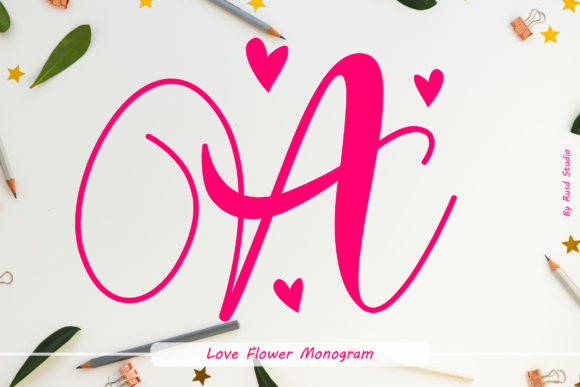 Love Flower Monogram: A Dainty Script Handwritten Font for Editorial Elegance