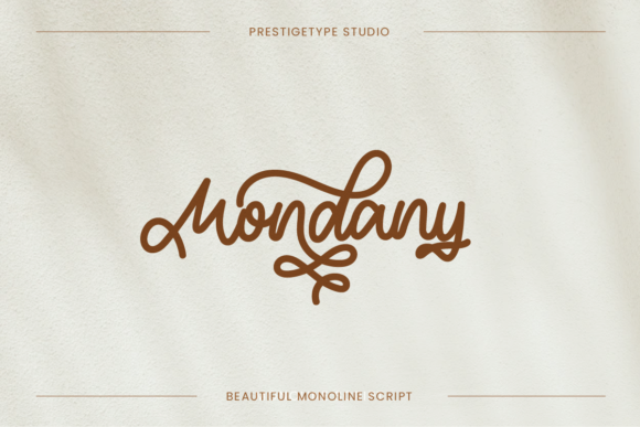 Mondany Script Font for Elegant Branding and Logo Design