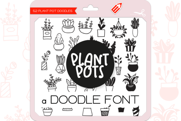 Plant Pots: A Playful Indoor Plant Dingbats Font for Campaign Visuals