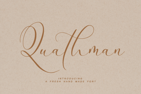 Quathman: A Script Handwritten Font That Elevates Handmade Design