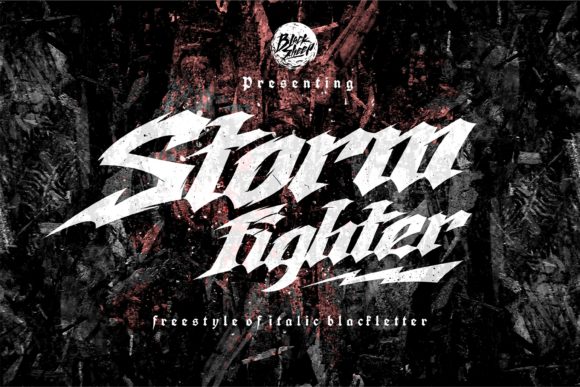 Storm Fighter Blackletter Font for Bold Digital Branding